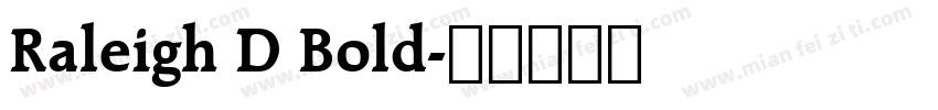 Raleigh D Bold字体转换